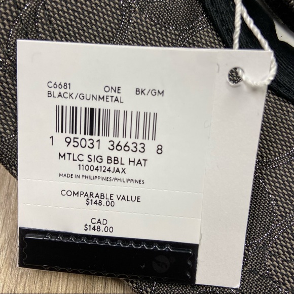 Coach Baseball Hat In Metallic Signature, Black/Gunmetal - Picture 13 of 13